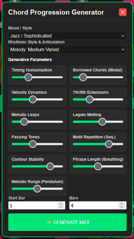 AI Chord Progression Generator